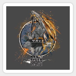 SAGAT: TIGER UPPERCUT - BLACK/YELLOW Sticker